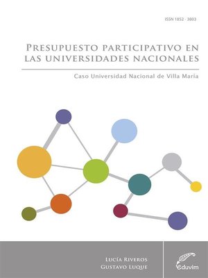 cover image of Presupuesto participativo en las universidades nacionales